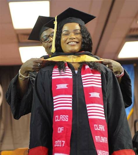 Clark Atlanta University Grad Looks Great In Her Gradzone Apparel School Spirit Stole Clark