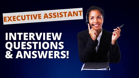 Executive Assistant Interview Questions And Answers Youtube