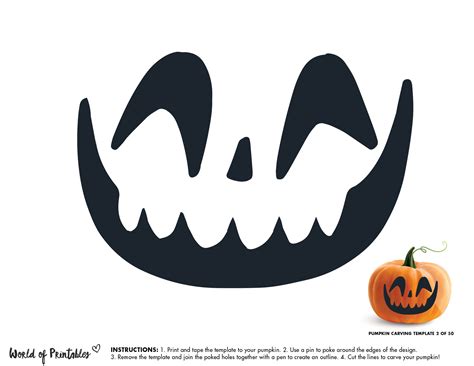 Happy Pumpkin Face Stencils