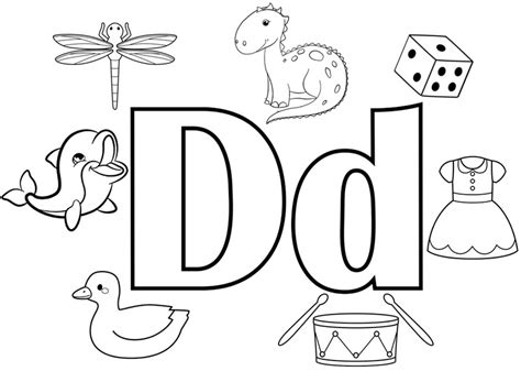 5 Fun Letter D Coloring Pages For Kids Coloring Pages