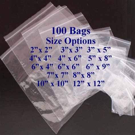 Clear Plastic Bags Zip Lock Bags Plastic Baggies Etsy Canada