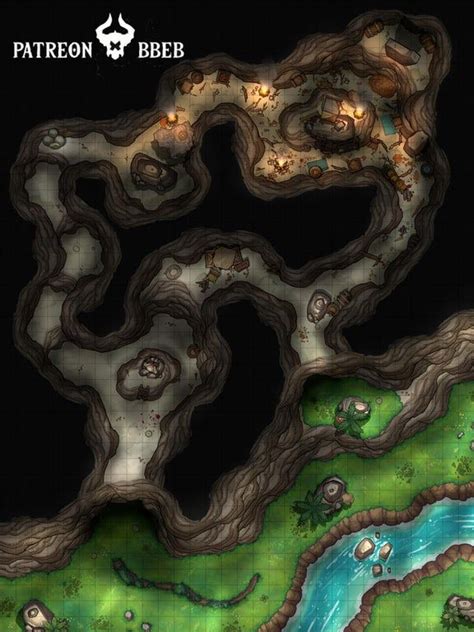 A Messy Goblin Cave With A Fitting Quest Idea X Battlemaps Dnd Fantasy Town Fantasy