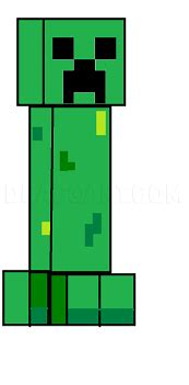 How To Draw A Creeper From Minecraft Step By Step Drawing Guide By
