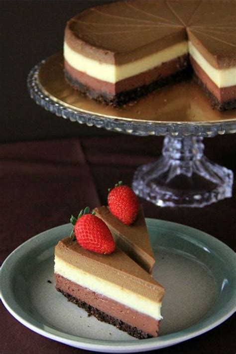 Decadent Triple Layer Cheesecake