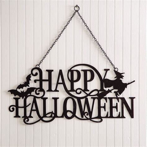 Happy Halloween Metal Cutout Sign The Weed Patch