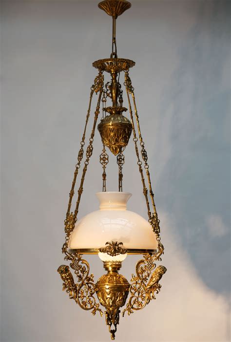 Victorian Oil Lamp Chandelier