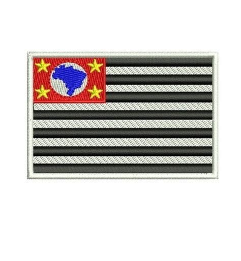 Matriz Bordado Bandeira Estado De São Paulo Pequeno Elo7