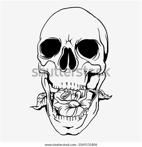 Skull With Rose In Mouth Tattoo Popartphotographymen