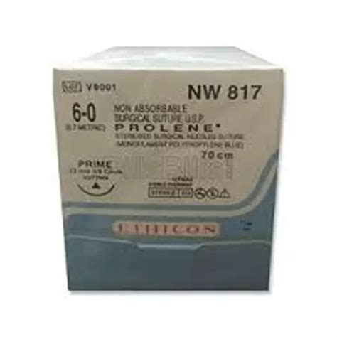 Ethicon Prolene Sutures Usp 6 0 38 Circle Cutting Ethiprime Nw817