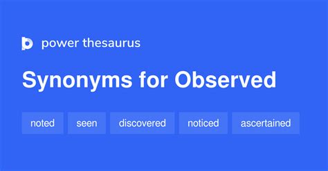 676 Verb Synonyms For Observed