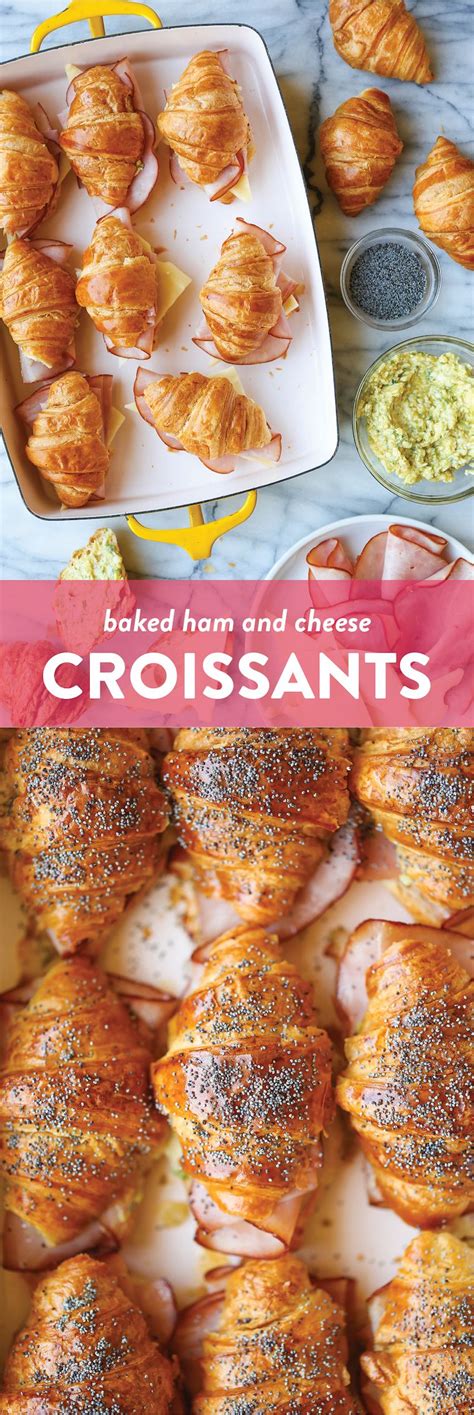 Baked Ham And Cheese Croissants So So Easy To Make For A Crowd The