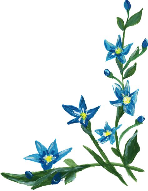 9 Flower Corner Png Transparent