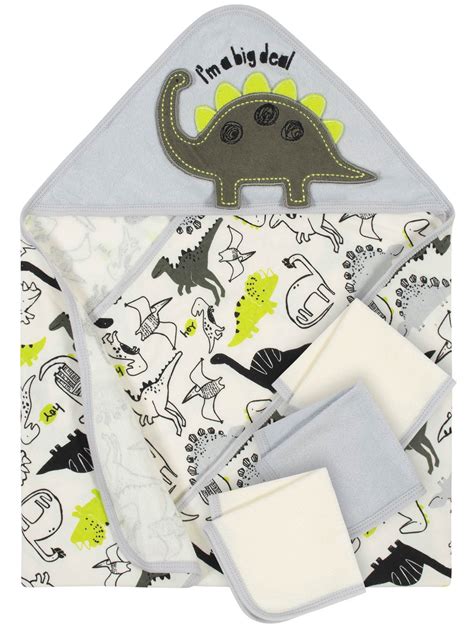 Gerber Gerber Baby Boys Organic Hooded Towel And Washcloths Set 4