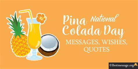 Pina Colada Day Messages And Quotes Sample Messages