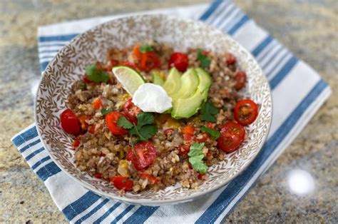 Low Carb Mexican Cauliflower Rice Skillet Julia Pacheco
