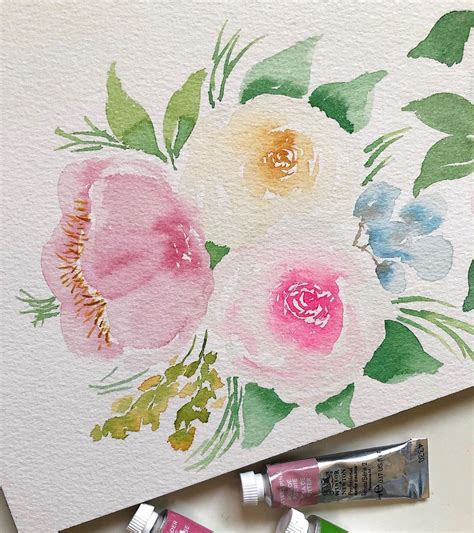 Watercolor Loose Flowers Watercolor Flowers