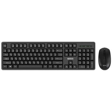 Combo Mouse Teclado Inal Mbrico Ws Negro Marvo