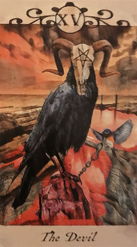 Featured Card of the Day - The Devil - Crow Tarot by M.J. Cullinane - Tarot by Cecelia