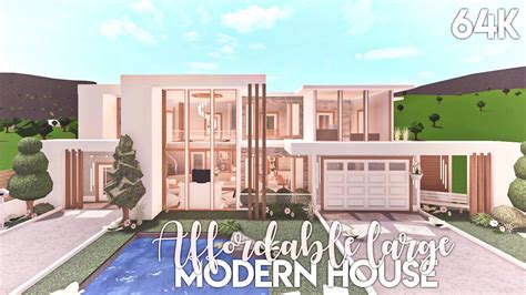 Affordable Large Modern House Bloxburg Build Youtube