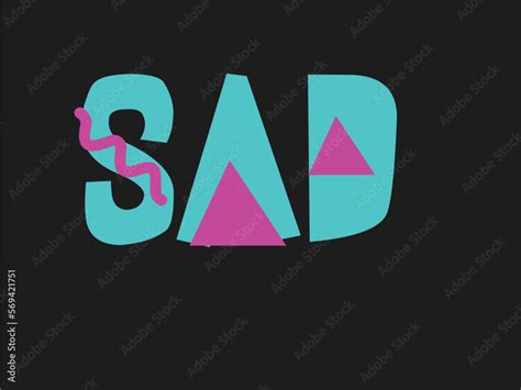 Sad Logo Word Stock Vector Adobe Stock