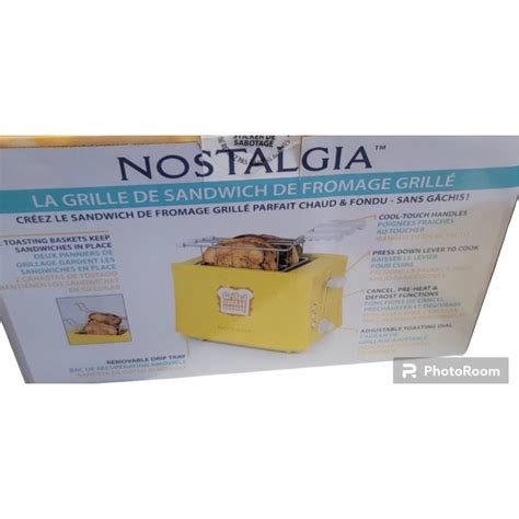 Nostalgia Tcs2 Grilled Cheese Toaster With Easy Clean Toaster Baskets