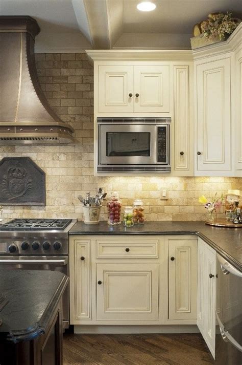 There are 89 cream color tile for sale on etsy, and they cost $35.32 on average. travertine tile with white cabinets - Google Search ...