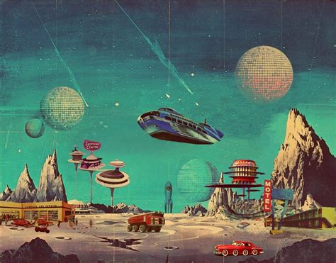 Vintage Space Vintage Art Art Tumblr Sci Fi City Retro Artwork
