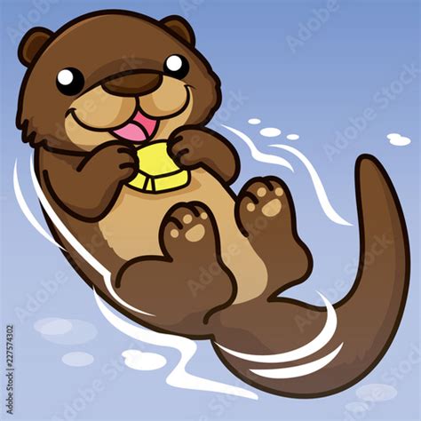 Otter Cartoon Cartoon Cute Animal Cute Buy This Stock Vector And