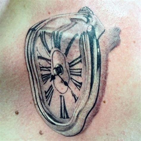 40 Melting Clock Tattoo Designs For Men Salvador Dali Ink Ideas