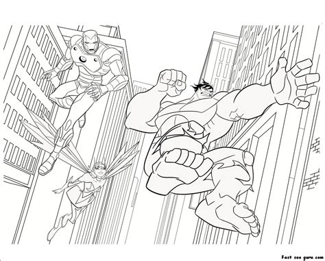 ⭐ free printable avengers coloring book. Printable the avengers Iron Man Hulk coloring pages