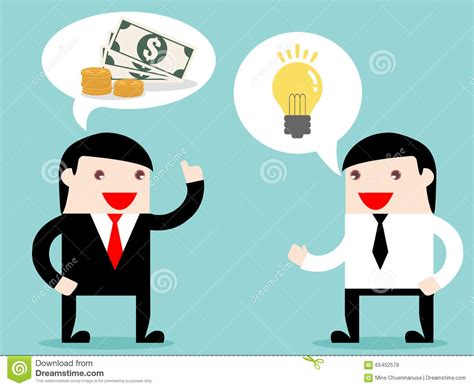 Executive And Businessman Exchange Idea To Make Money Stock