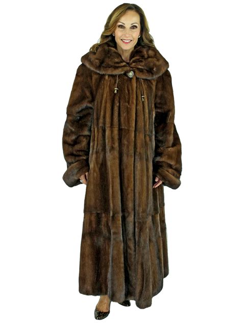 demi buff female mink fur coat large estate furs