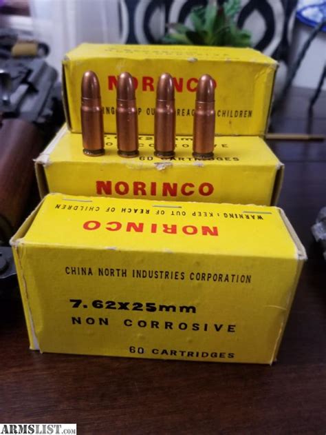 Armslist For Saletrade Norinco 762x25 Ammo