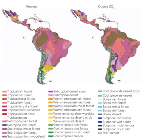 4 Holdridge Life Zone Map Of Latin America The Present Climate And A