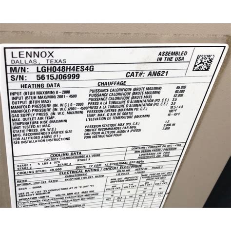 Lennox Lgh H Es G Ton Energence Rooftop Gas Elec Air Conditioner Seer Ebay