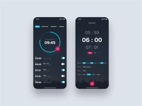 15 Best Clock App Ui Design 2019