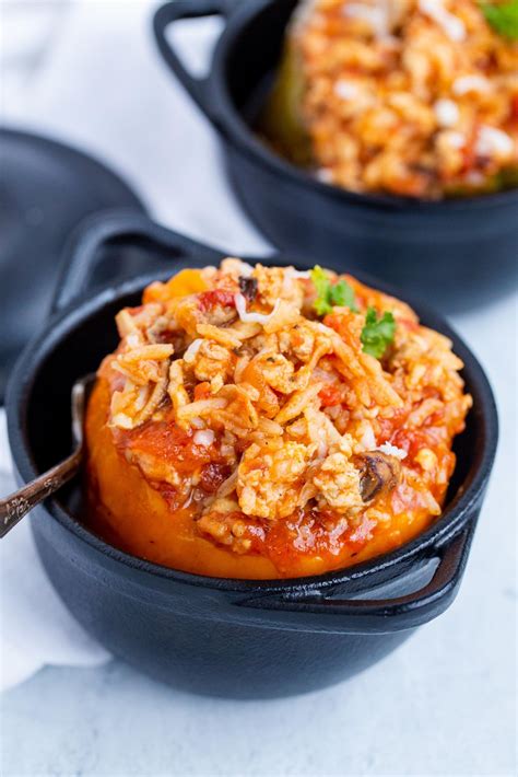 Ground Turkey Stuffed Bell Peppers Momsdish