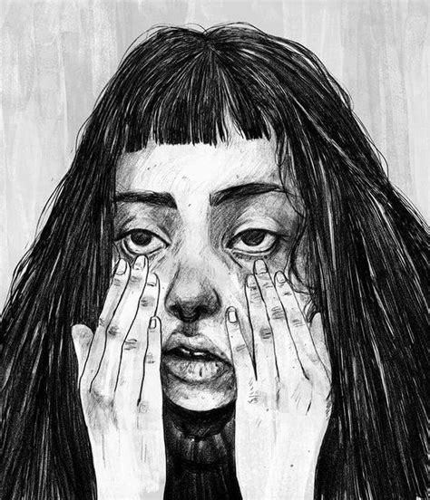 Art Black And White Face Girl Grunge Art Illustration Art Art