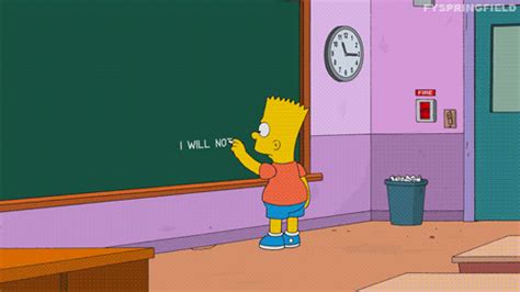 The Simpsons Chalkboard  Find And Share On Giphy