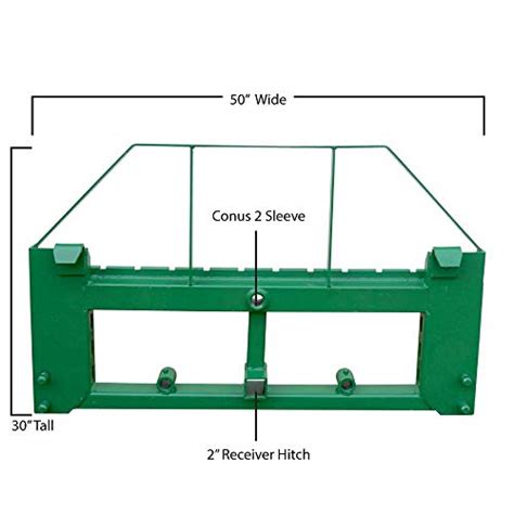 Titan Attachments Heavy Duty Pallet Fork Frame With 2 Trailer Receiver