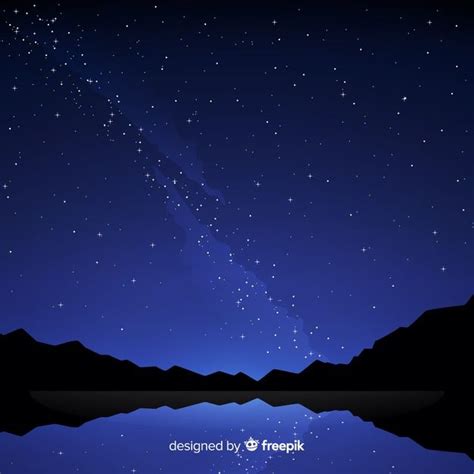 Starry Night Sky Background Free Vector Watercolour Texture Background