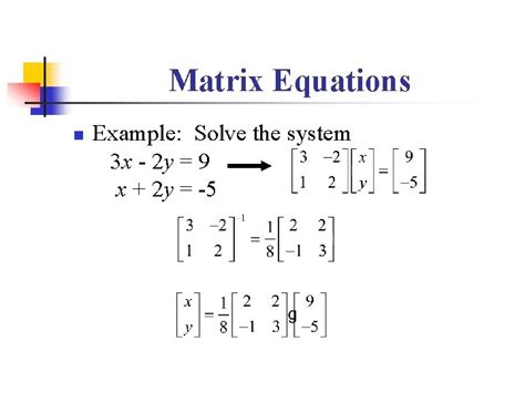 Matrices Using Matrices To Solve Systems Of Equations