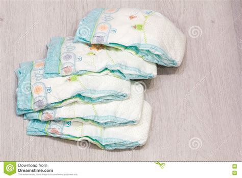 Accessory Set For Baby Disposable Diapers On Gray