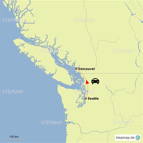 Stepmap Seattle Vancouver Landkarte Für Deutschland