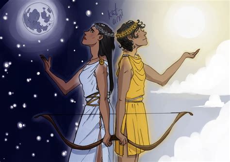 Artemis And Apollo Moon And Sun Art Print By Kat Anni Greek Mythology Art Greek Gods And