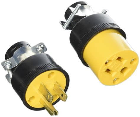 Set Male And Female Extension Cord Replacement Electrical End Plugs 3