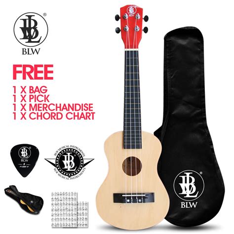 Blw Concert Ukulele With Bag Chord Chart And Sticker Shopee Malaysia