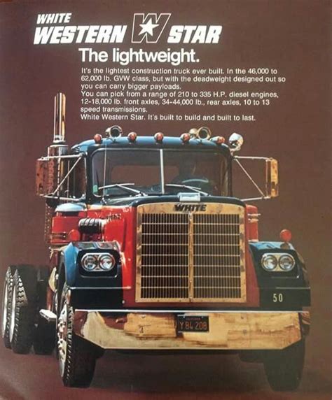 Pin By Mick On Detroit Golden Years Western Star Trucks Big Trucks