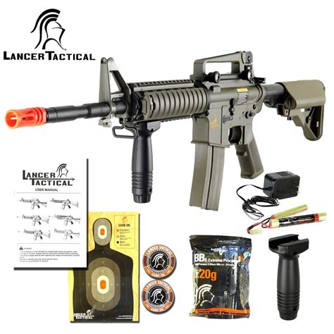 Lancer Tactical M4a1 Ris Full Metal Gearbox Electric Aeg Airsoft Gun
