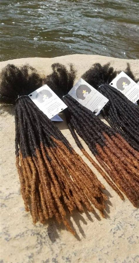 Honeytips Dreadlock Extensions Handmade 100 Human Hair Etsy Hairstyles For Gowns Man Bun